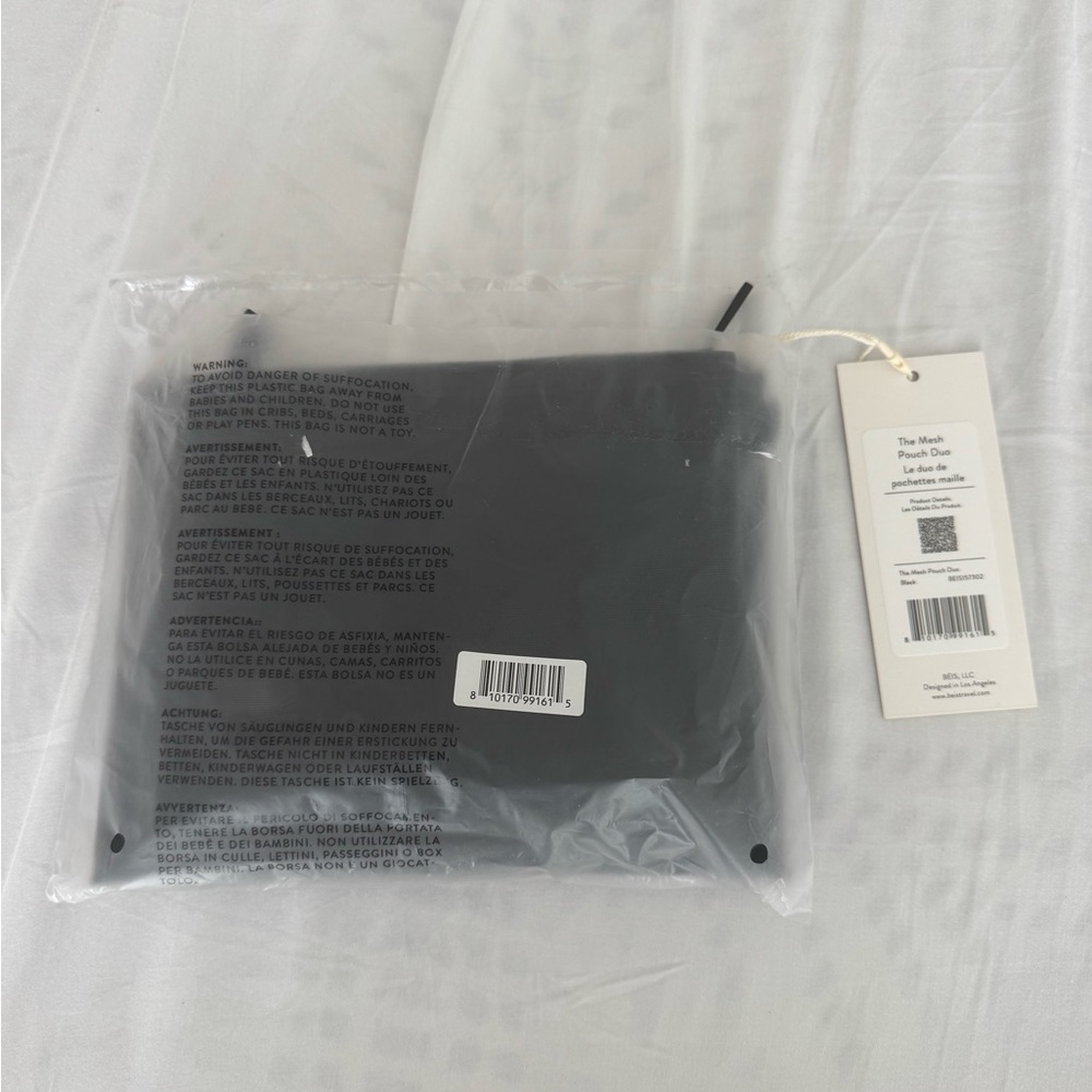 beis black mesh duo pouch NWT - Picture 2 of 2